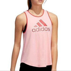 Adidas KI Ringer Graphic Tank Top, Glory Pink